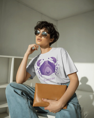 Cancer Zodiac T-Shirt – Soft Water Sign Tee for Women