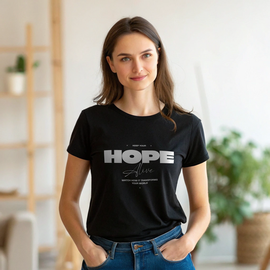 Hope is Alive – Unisex Cotton Motivational T-Shirt