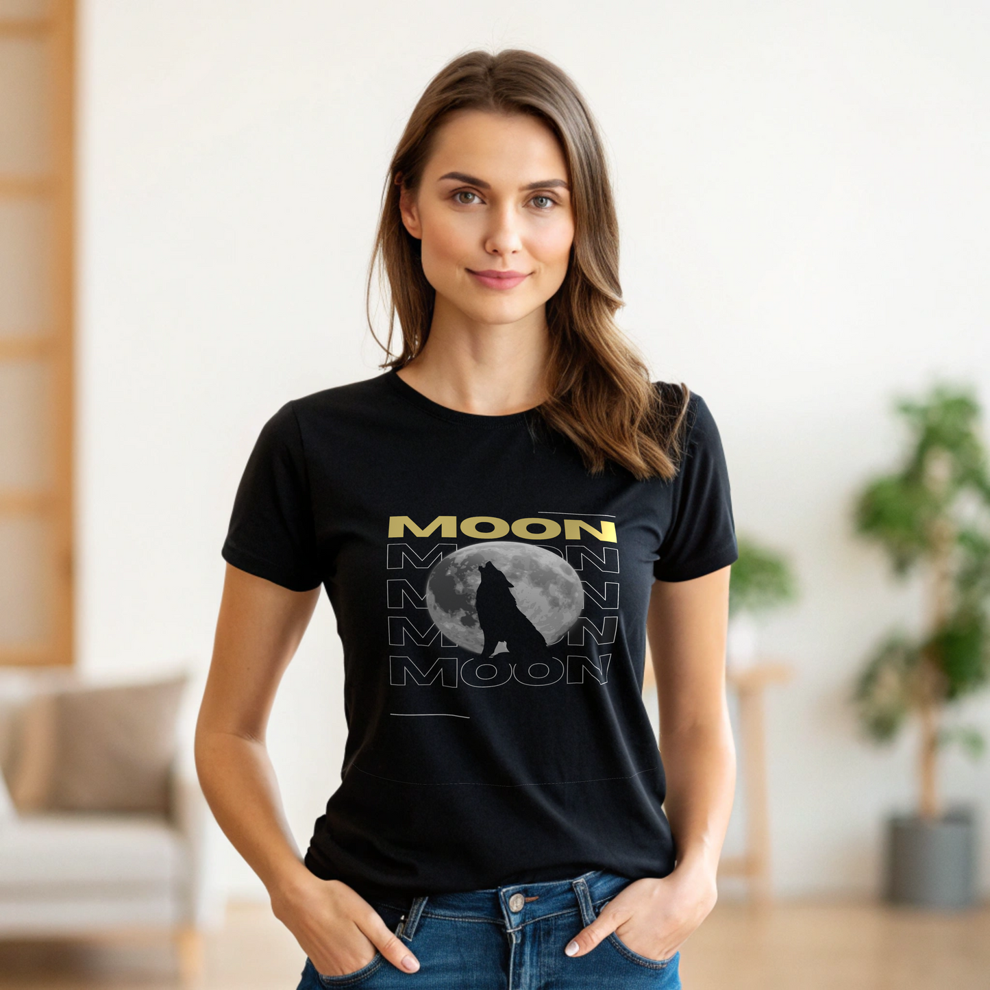 Moon – Unisex Cotton Aesthetic Graphic T-Shirt