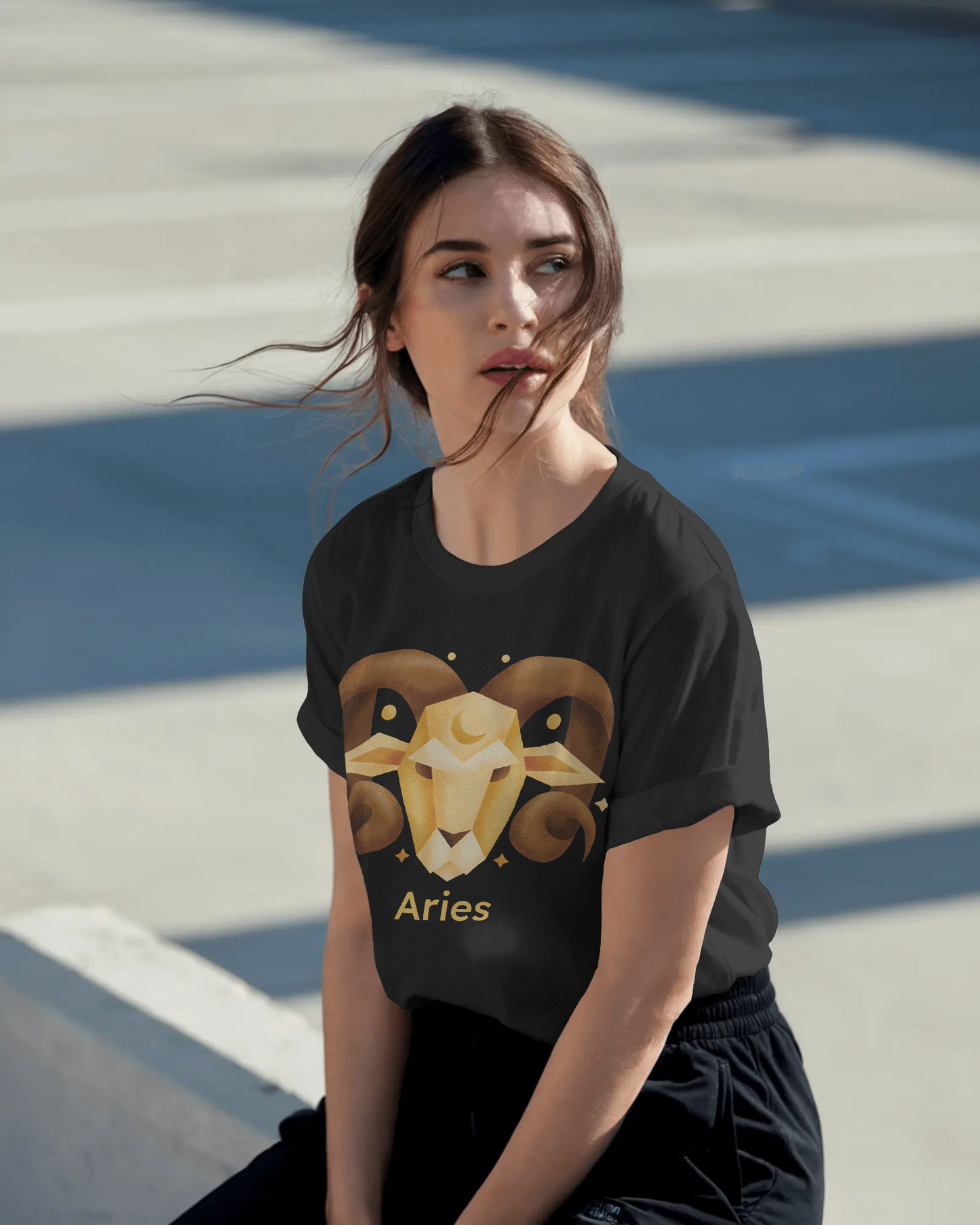 Aries Zodiac T-Shirt – Bold Fire Sign Astrology Tee for Women