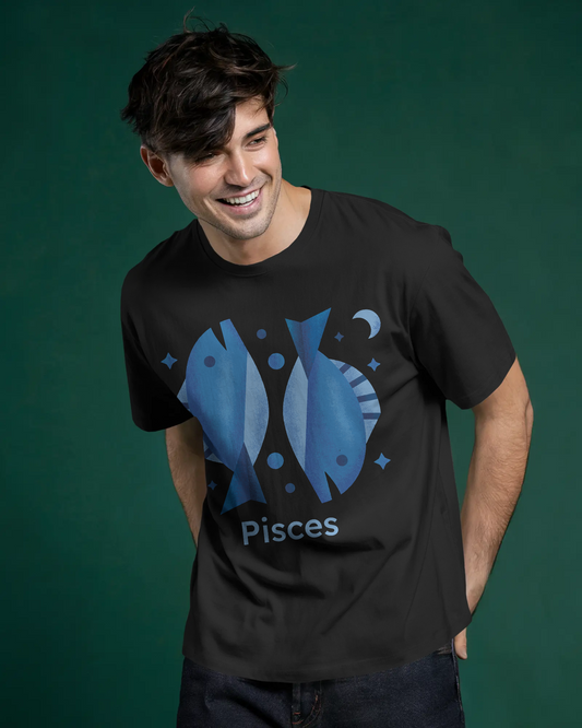 Pisces Zodiac T-Shirt for Men  | Fish Symbol Tee