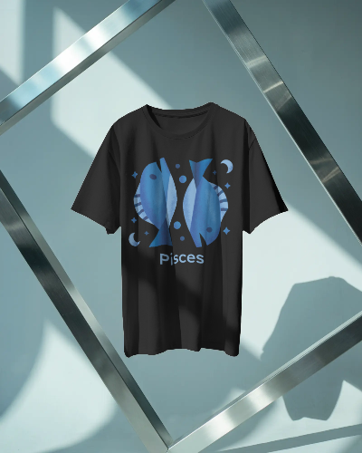 Pisces Zodiac T-Shirt for Men  | Fish Symbol Tee