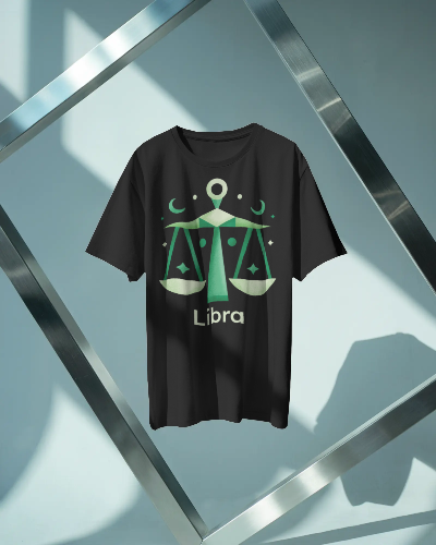 Libra Zodiac T-Shirt – Stylish Astrology Shirt in Cotton